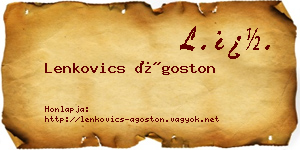 Lenkovics Ágoston névjegykártya